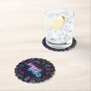 Neon Purim Untersetzer