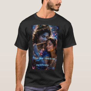 Neon Radha Krishna Göttliche Liebe Cyberpunk Grafi T-Shirt