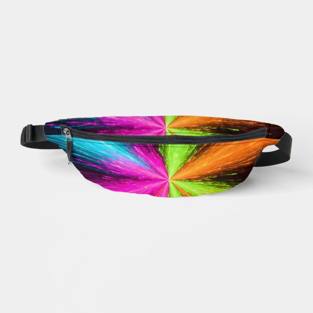 Neon Radial Burst Explosion Bauchtasche (Vorderseite)