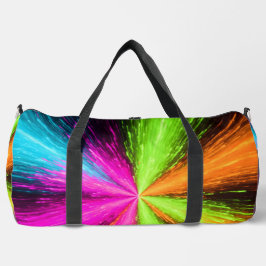Neon Radial Burst Explosion Duffle Bag