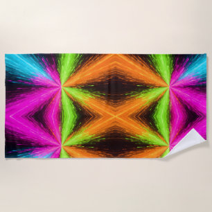 Neon Radial Burst Explosion Strandtuch