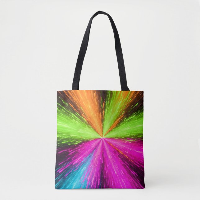 Neon Radial Burst Explosion Tasche (Vorderseite)