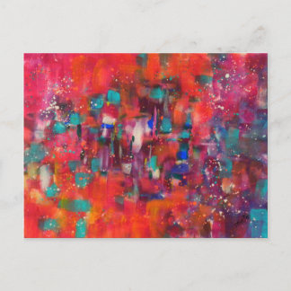 Neon Rain Postkarte