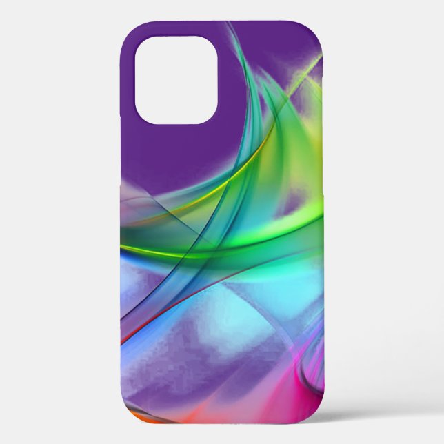 Neon Rainbow Abstract Design Case-Mate iPhone Case (Rückseite)