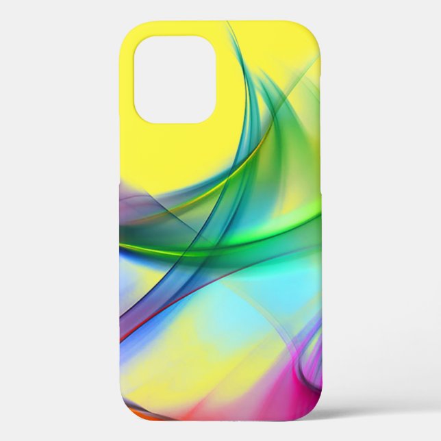 Neon Rainbow Abstract Design Case-Mate iPhone Case (Rückseite)