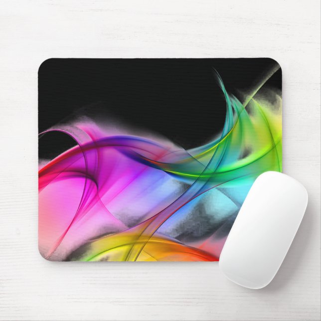 Neon Rainbow Abstrakt Mousepad (Mit Mouse)