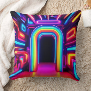 Neon Rainbow Gateway Kissen