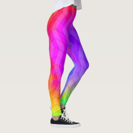 Neon Rainbow Gefärbte Krawatte Leggings
