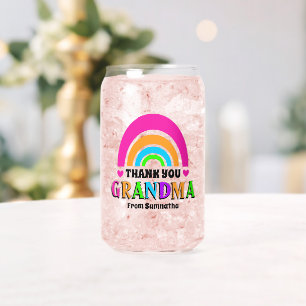 Neon Rainbow Grandma dankt Ihnen für das Geschenk  Dosenglas