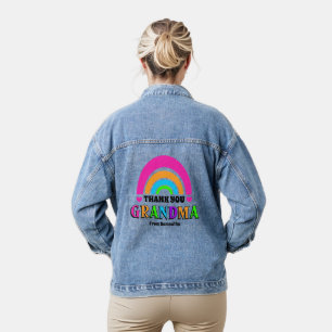 Neon Rainbow Grandma dankt Ihnen für das Geschenk Jeansjacke