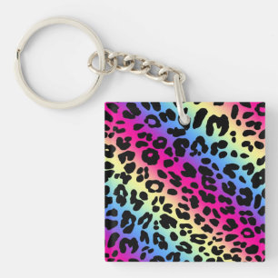 Neon Rainbow Leopard Motif Imprimer