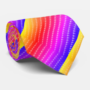 Neon Rainbow Lights Las Vegas Marque Necktie Krawatte