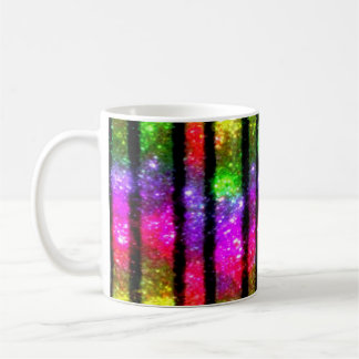 Neon Rainbow Shimmer Stripes Kaffeetasse