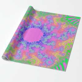 Neon Rainbow Sunburst Geschenkpapier