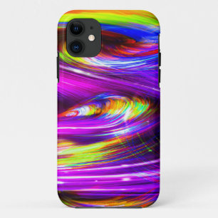 Neon Rainbow Tornado Waves of Multicolor Lila Case-Mate iPhone Hülle