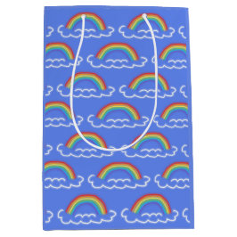 Neon Rainbows Gift Bag (Denim Blue) Mittlere Geschenktüte