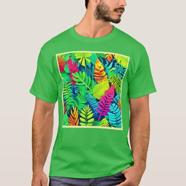Neon Rainforest Fantasy T-Shirt (Vorderseite)
