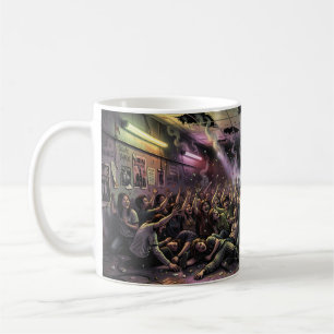 Neon-Rebellion in einem unterirdischen Raum Becher Kaffeetasse