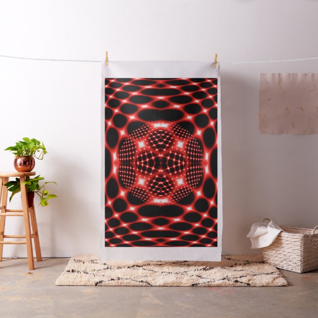 Neon Red Glob Fraktal Stoff (Beispiel)