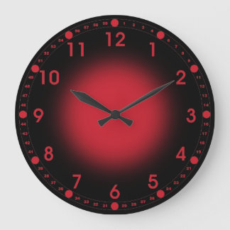 Neon Red Große Wanduhr