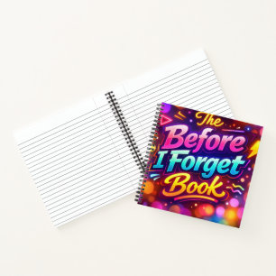 Neon-Regenbogen-Abstrakt mit lustigem Text Notizbuch