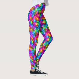Neon-Regenbogen-Bokeh-Lichter abstrakt Leggings
