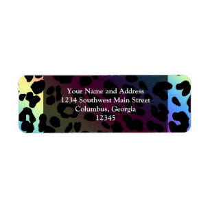 Neon-Regenbogen-Leopard-Muster - Druck
