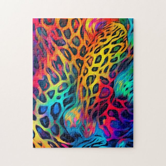 Neon-Regenbogen-Puzzle (Vertikal)