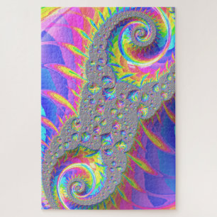 Neon-Regenbogen-Spirale-Fraktal-Abstrakte Digitale