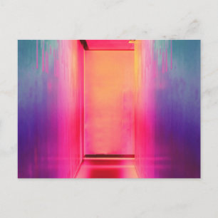 Neon Regenbogenhalle Postkarte