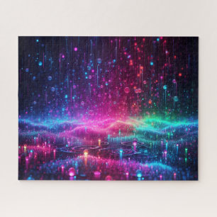 Neon-Regentropfen