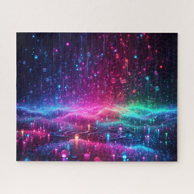 Neon-Regentropfen (Horizontal)