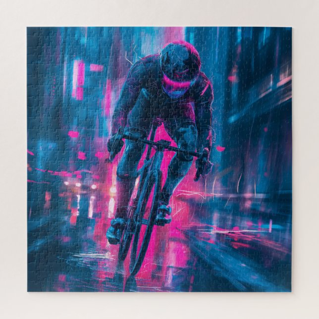 Neon Rennradfahrer (Vertikal)