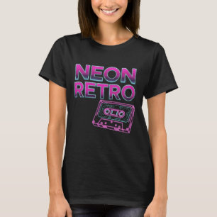 NEON RETRO - 80er Arcade Synthwave Cassette T - Sh T-Shirt