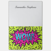 Neon Retro 80's 90's Scribbled Wow!Typografie