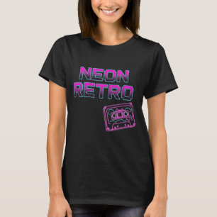 NEON RETRO - 80s Arcade Synthwave Cassette T-Shirt