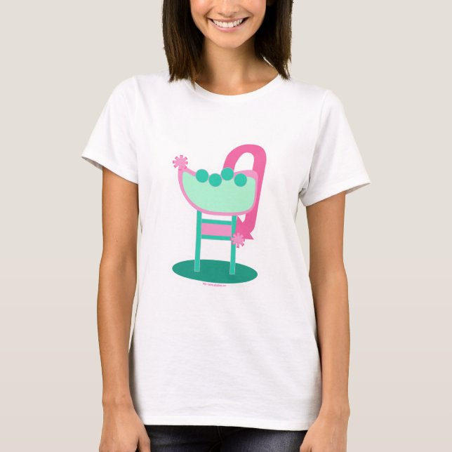 Neon Retro Fifties Sign Diner Anpassbare Kunst T-Shirt (Vorderseite)