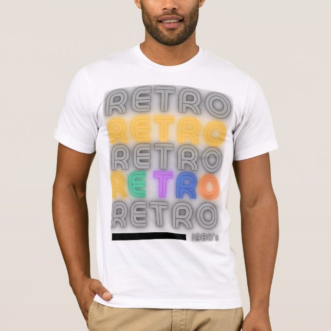 Neon Retro Glow: Vibes der 80er Jahre T-Shirt (Vorderseite)