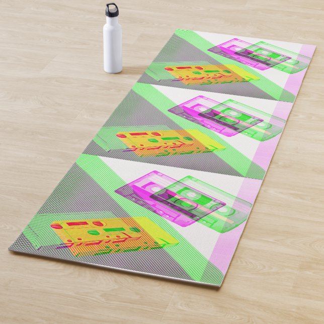 Neon Retro Kassettenband Yogamatte (Beispiel)