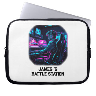 Neon RGB Cyberpunk Gamer-Zimmer Personalisierter N Laptopschutzhülle
