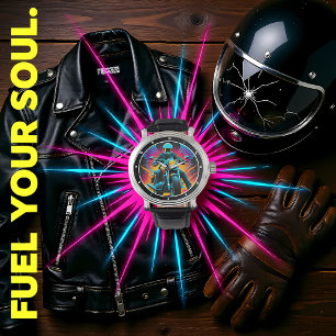 Neon Ride, Biker-Uhr Armbanduhr