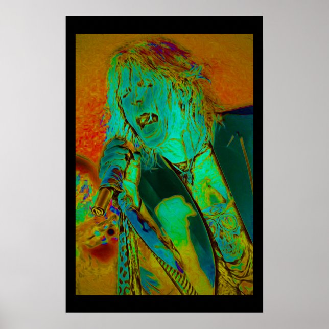 Neon Rock Singer Poster (Vorne)
