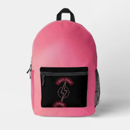 Neon-Rosa und Roségold AI Print Cut Sew Bag Bedruckter Rucksack