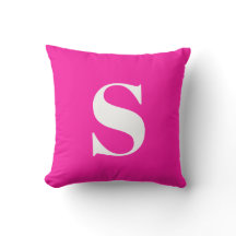 Neon rose initial Monogramme Coussin extérieur