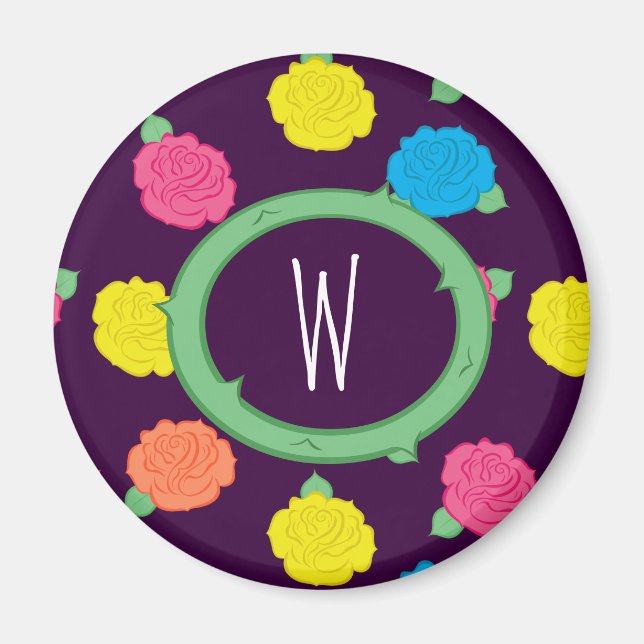 Neon Rose Magnet (Vorne)