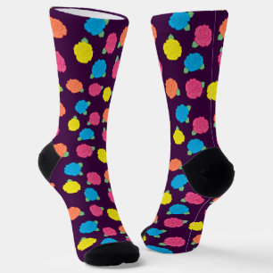 Neon Rose Socken