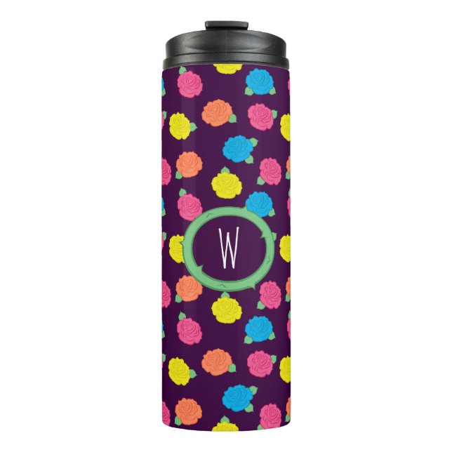 Neon Rose Thermal Tumbler Thermosbecher (Vorderseite)