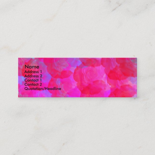 Neon Rose Visitenkarte (Vorderseite)