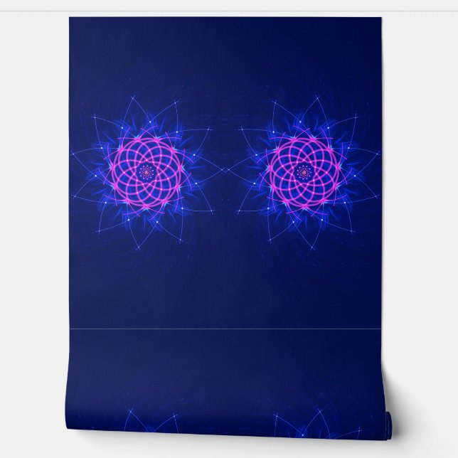 Neon Rosette Glow Tapete (Abrollen)