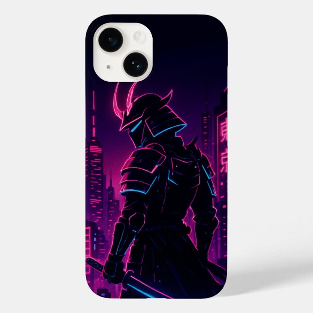 Neon Samurai Cyberpunk coque iphone (Verso)